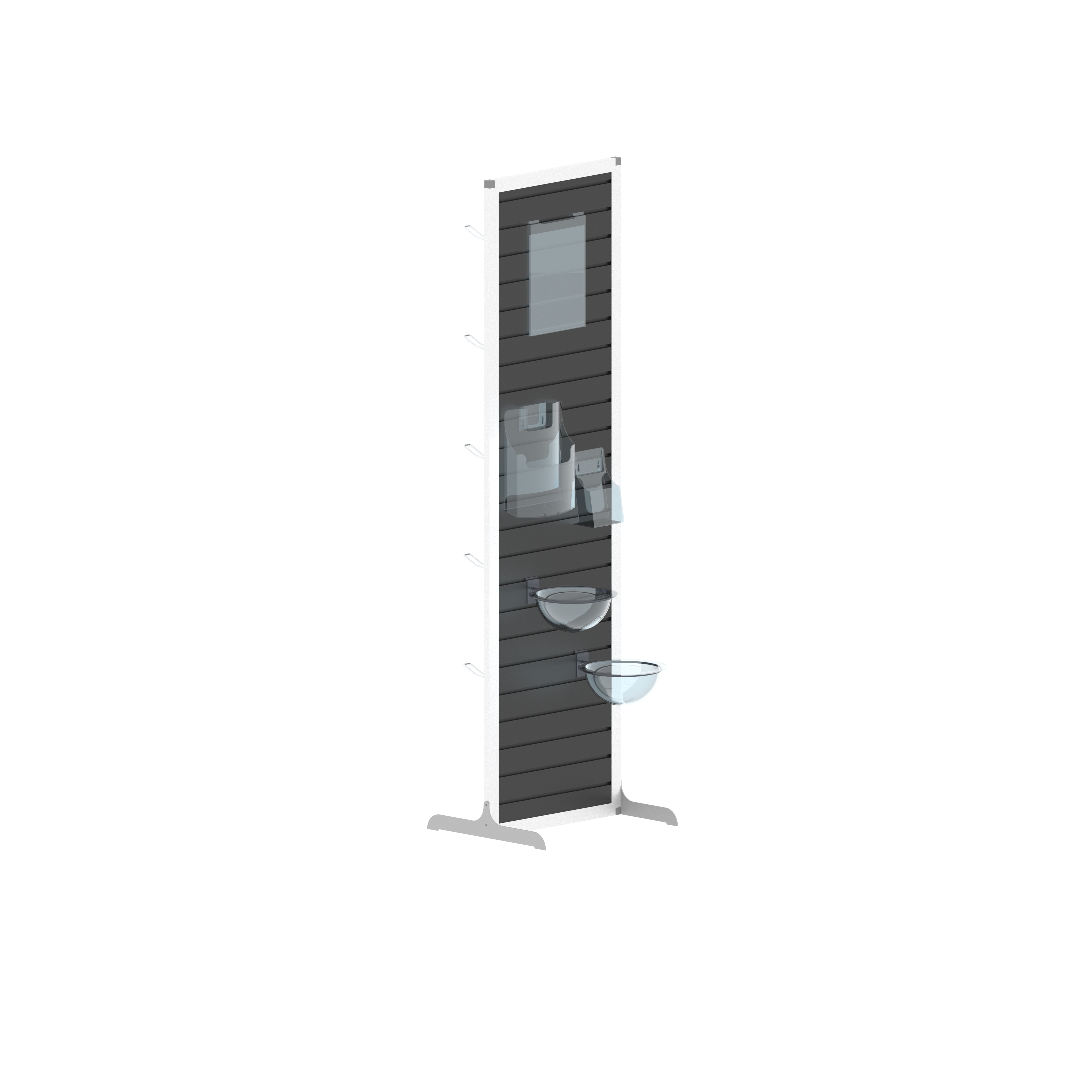 FlexiSlot® Lamellenwand Präsentationstower „Construct-Slim“