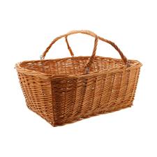 Shopping Basket made of Solid Willow "Square"