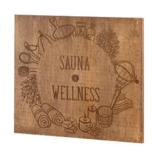 Houten bord „Madera“ | 'Sauna & Wellness'