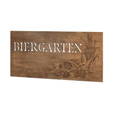 Houten bord Madera „Biergarten“