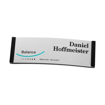 Naambadge „Balance Alu-Complete“ incl. bijkomende drukkosten