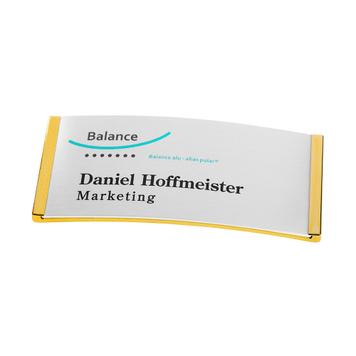 Naambadge „Balance Alu-Complete“ incl. bijkomende drukkosten