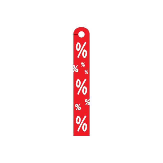 Sticker „%”-teken,van hard kunststof