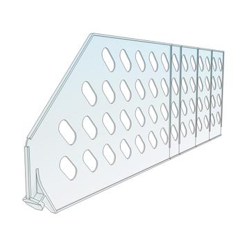 Shelf Divider "ROS" range, Height 140 mm, without stopper