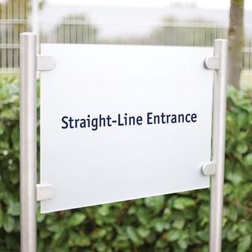 Informatiebord „Straight-Line Entrance” met acrylglasplaat