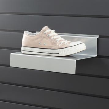 FlexiSlot® lamellenwand schoenschap | zilver