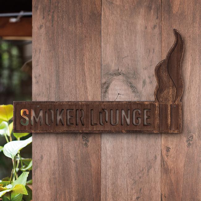 Isolator Verrast een miljard Houten bord Madera „Smoker Lounge“ | VKF Renzel BV
