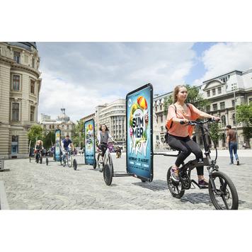 Reclame aanhanger voor fietsen „Clever“