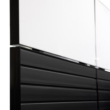 FlexiSlot® Exhibition Stand "Style-Black" 2850 x 2800 mm Corner Stand