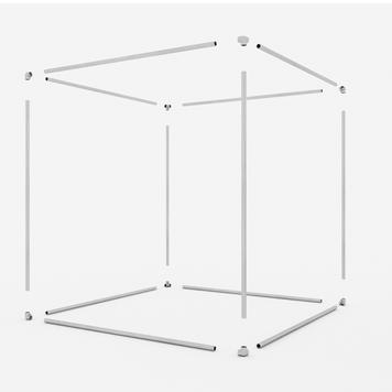 Bannerframesysteem Alu Budget 42 „Cube“