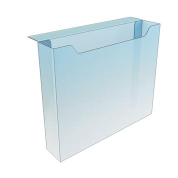 Shelf Edge Leaflet Holder - with Adhesive Tape, Indent and High Front