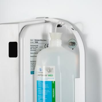 Desinfectiezuil„Multi” 2-zijdig met Steripower handdesinfectiedispenser